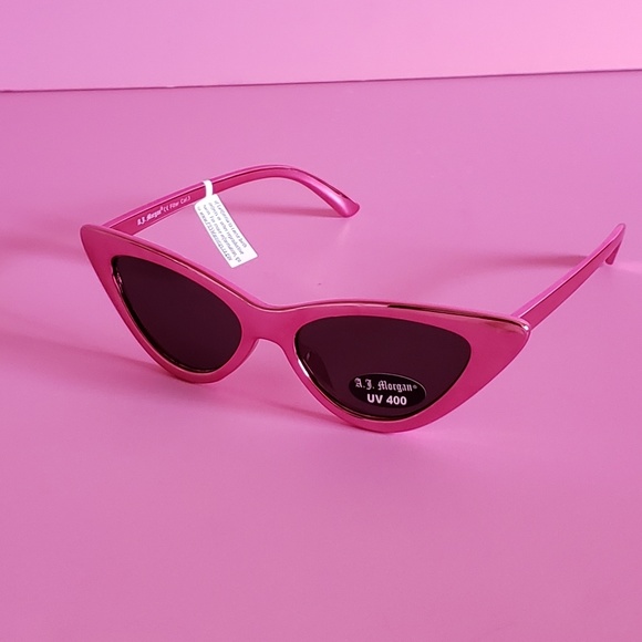 Metallic Pink Cateye Sunglasses - Picture 3 of 3